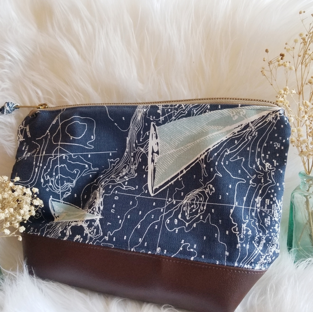 NEW Handmade Cosmetic, Travel Zipper Bag